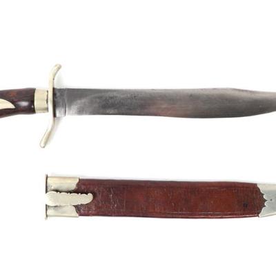 Lot 20 bowie hunting knife with scabbard