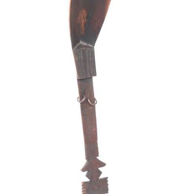 Sale Photo Thumbnail #395: Lot 397 african wood carved ladle