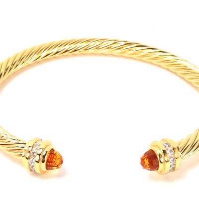 Sale Photo Thumbnail #215: Lot 215 lovely david yurman style cablespira bracelet