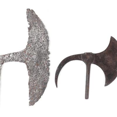 Lot 21 early american excavated axe halberd