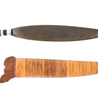 Lot 60 philippines moro barong w scabbard thick blade