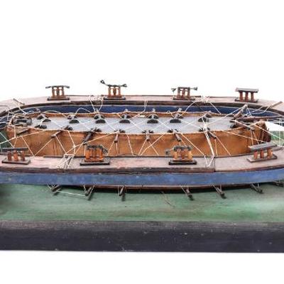 Sale Photo Thumbnail #243: Lot 244 nautical dry dock model late 19th early 20th c.