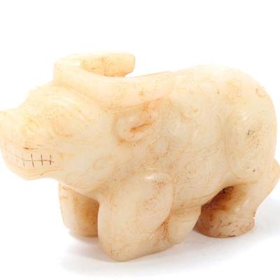 Sale Photo Thumbnail #317: Lot 319 lovely chinese hardstone bull