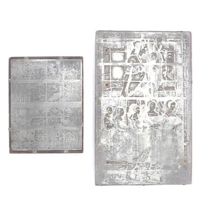 Sale Photo Thumbnail #401: Lot 403 antique english letterpress printing blocks