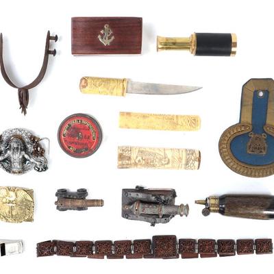 Sale Photo Thumbnail #147: Lot 147 lot of 14 assorted military items