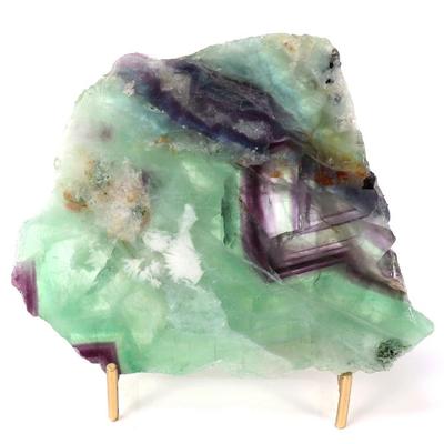 Sale Photo Thumbnail #255: Lot 256 incredible slab of rainbow fluorite wstand