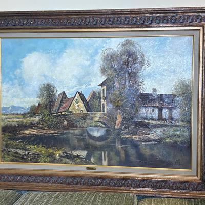 Vintage Signed Painting On Canvas “Weiner”