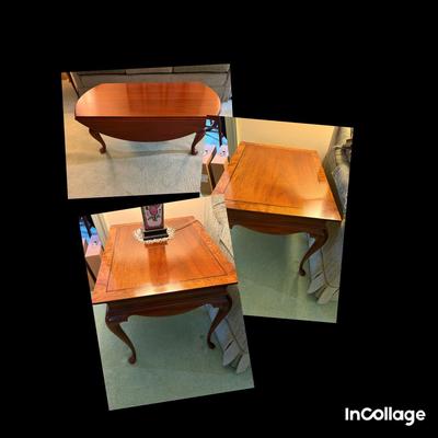Henkel Harris Cherry Drop Side Coffee Table, Pair Of Side Tea Tables