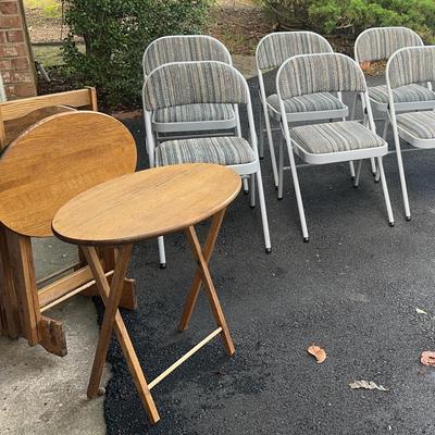 Collapsible Chairs, And Tv Tray