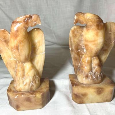 Pair Of Italian Alabaster Bookends 