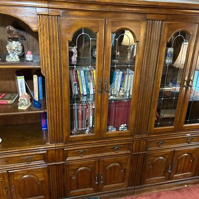 4 Wooden Shelving Units W/ Drawer And Cabinet Storage 