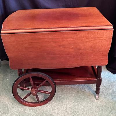 Vintage Mahogany Bar Cart