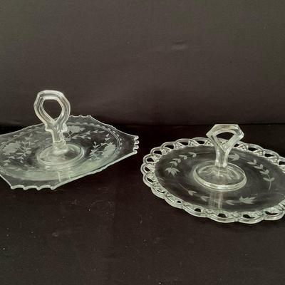 Vintage Glass Snack Plates
