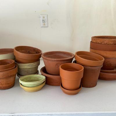 Terracotta Pots And Saucers