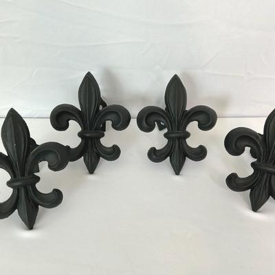 Fleur De Lis Iron Curtain Tie Backs