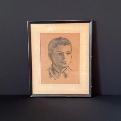 Charcoal Drawing Of Teen Boy