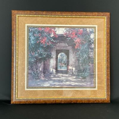 “Flowery Doorway” Framed Print