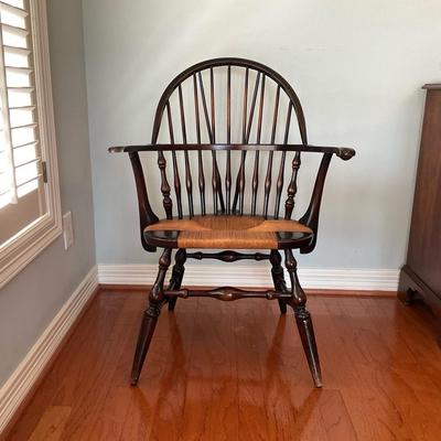 Antique Windsor Chair with Rush Seat