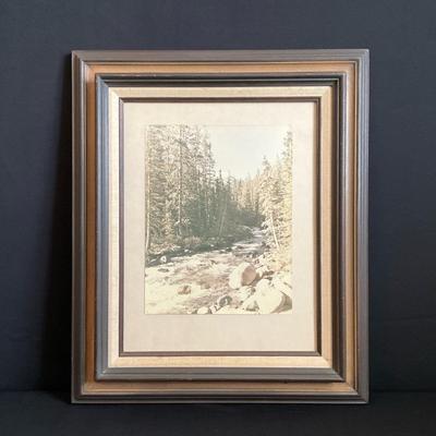 Vintage Framed Rapid River Photo