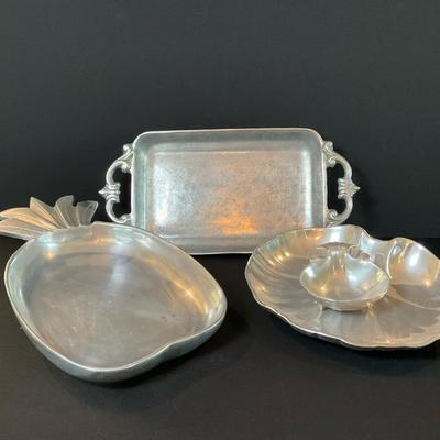 Pewtarex And Wilton Co Pewter Serving Dishes