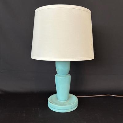 Wooden Handmade Lamp Base With Barrel Shade