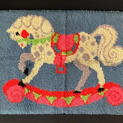 Woven Rug Of A Rocking Horse