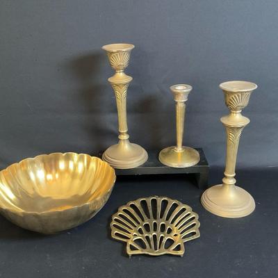 Brass Candlesticks & Other Metal Goods
