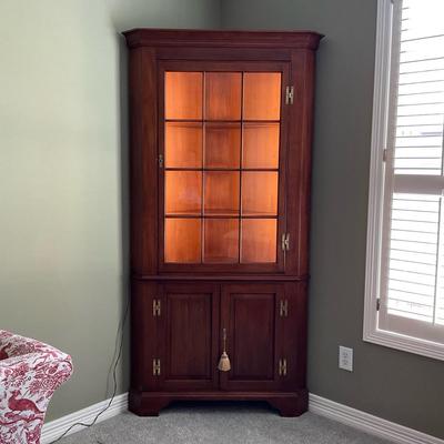 Henkel Harris Black Cherry Corner China Cabinet