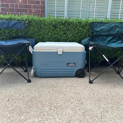 Folding Event Chairs & Igloo Cooler
