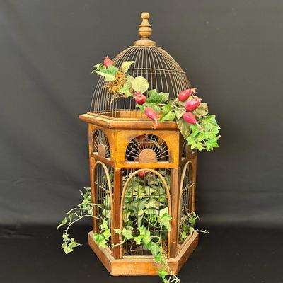 Wooden Vintage Birdcage 
