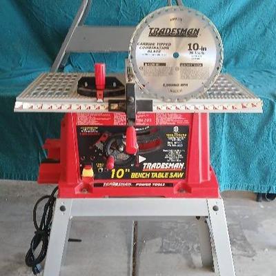 Tradesman 10" Bench Table Saw And Workmate
