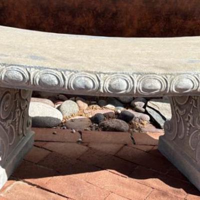 Ornate Cement Bench