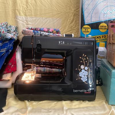 Bernette Sewing Machine And Fabric 