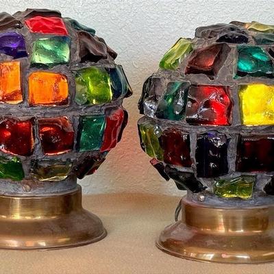 Peter Marsh Nader Multicolored Chunk Glass Globe Lighting 