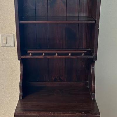 Antique Ethan Allen Pine Old Tavern Bookcase And Cabinets