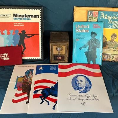 Vintage Stamp Collection Featuring Mint Mini Commemorative Albums