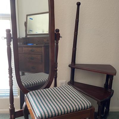 Mirror, Bench And Shelf  