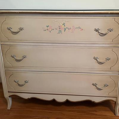 Vintage Blonde Painted Dresser
