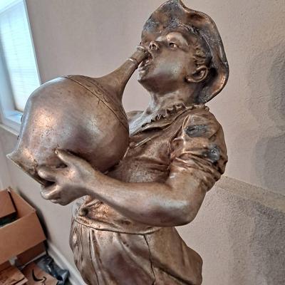Vintage Marbro Lamp Company Boy With A Jug Figure