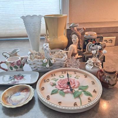 Miscellany Decor Including McCoy Vase