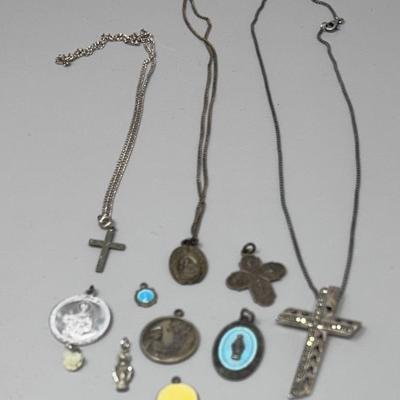 Religious Jewelry, Mostly Sterling 