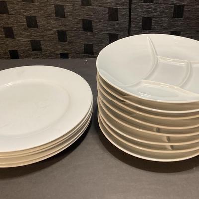 Noritake Dinner Plates (4), Naaman Itd., Israel Divided Plates (8)