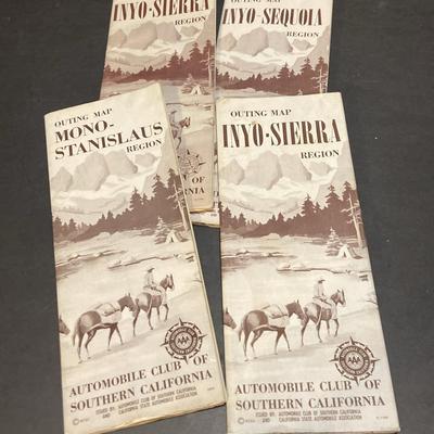 California Outing Maps Issued By Automobile Club If Southern California 