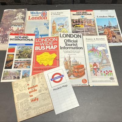 Vintage Tourist Maps Of Europe 
