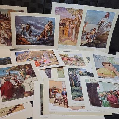 Circa 1960-Collection Of Illustrative posters for BIBLE study
