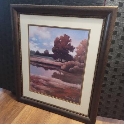 45"x40" Framed Print "Fleeting Season II" by Artist Kanayo Ede