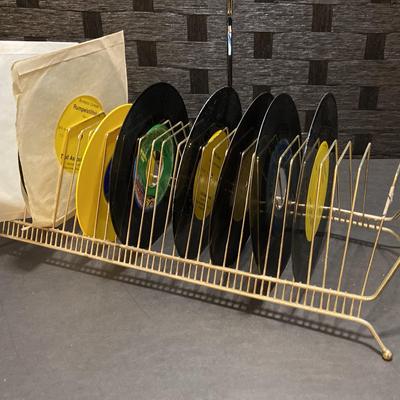 45 RPM Records & Vintage Vinyl Rack