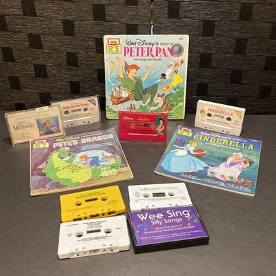 Disney’s See-Hear-Read Books, Disney Cassette Tapes & Other Children’s Cassettes 