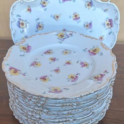(12) Vintage Pieces Of Altrohla Austria - Serving Tray And 9" Plates