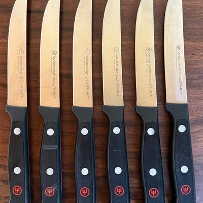 Set Of (6) Wusthof Gourmet Soligen Germany Steak Knives 
